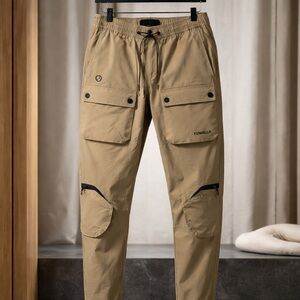 Kuwalla Women’s Utility Cargo Jogger Pants Tan Techwear Streetwear Size Small